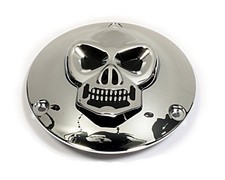 SKULL KUPPLUNGSDECKEL DERBYCOVER FÜR HARLEY-DAVIDSON SHOVEL EVO BIG TWIN
