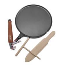 STAUB Crepes Pfanne aus Gusseisen Holzgriff r 28 cm mattSchwarzer Email - Defekt