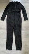 Sehr sexy Catsuit für Damen schwarz Gr. XL mit vielen extra Löchern