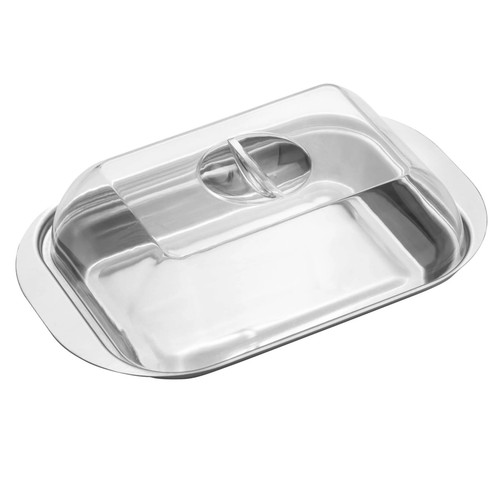 Edelstahl butterdose mit - edelstahl,