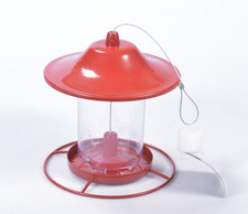 Panorama Vogelfutterstation Rot Vogel Futterspender zum aufhängen