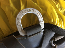 Sehr ALTER DEUTER - TAUERN - TOURIST Rucksack LEINEN GRÜN GEBRAUCHT Regenschutz