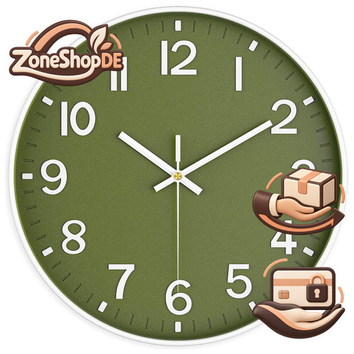 30cm wanduhr batteriebetrieben - 30cm,