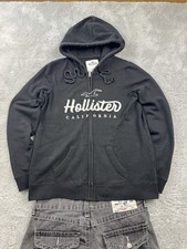 Hollister Zip Hoodie Schwarz