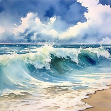 Deko Bild Strand Wellen Meer