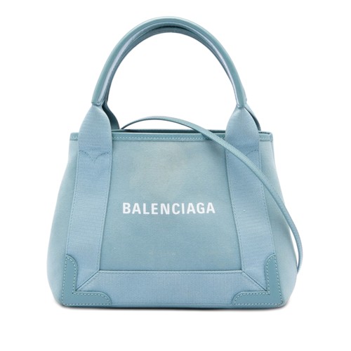 Balenciaga canvas navy cabas - canvas,