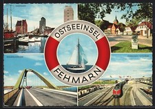 AK Ostseeinsel Fehmarn, Burgstaaken, Fehmarnsbrücke, Fährbahnhof Puttgarden 196 