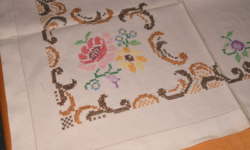 Altes leinen tischdecke - leinen,