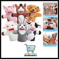 6 Stück Tier Handpuppen