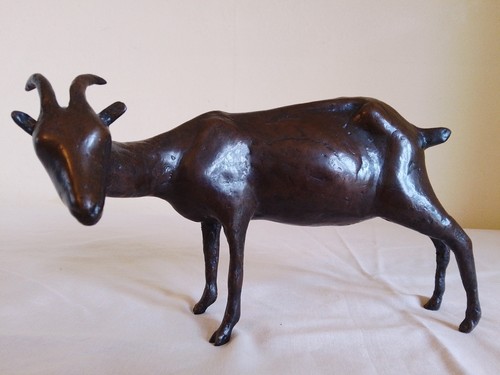 Bronze ziege skulptur - bronze,