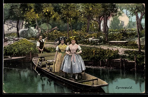Ansichtskarte spreewald burg - ansichtskarte,