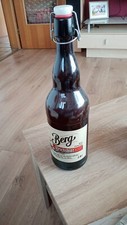 große leere Berg Bier Bügelflasche, 2 Liter, Dekoflasche XXL, Glasflasche