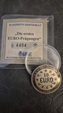 Münze / Medaille, 10 Euro Deutschland, Europa auf dem Stier 1998 mit Zertifikat 