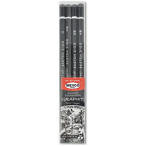 Graphit bleistifte set - bleistifte, set/4
