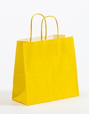 Papiertragetaschen gelb Kordel Papiertüten Papiertragetasche yellow Tüte sun