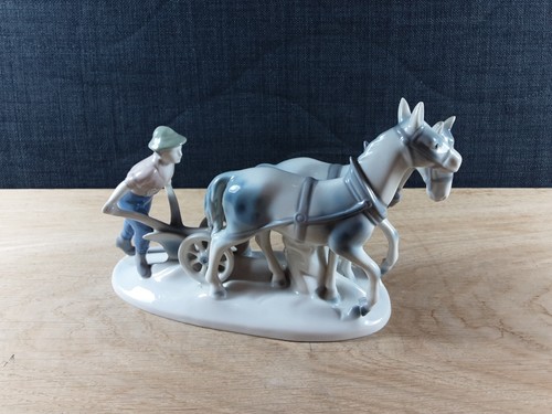 Porzellan figur bauer mit - porzellan,