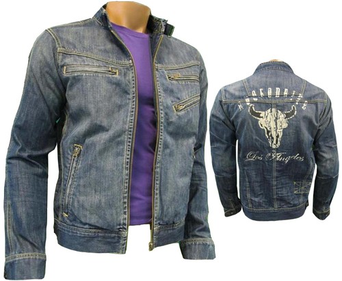 Jeansjacke jacke stier rodeo - jeansjacke,