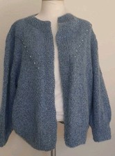 Strickjacke  Gr. 42 blau