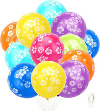 35er Set Hawaiianische Hibiskus Luftballons Bunte Sommer Party Deko