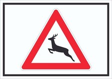 Schild Achtung Wildwechsel