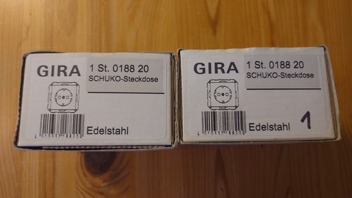 Gira steckdose edelstahl - gira,