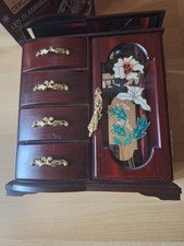 Schmuckschatulle 10 Stück, Retro-Holz, Klein, Verschluss,mit Spieluhr