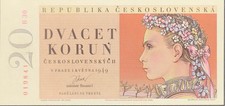 Tschechoslowakei Banknote 20