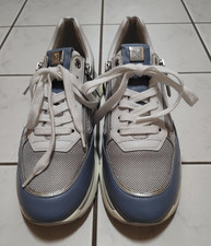 Högl Damen-Sneaker, Leder/Textil, grau/silber/hellblau/weiß, Gr. 36 (EU)