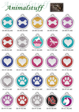 Hundemarke Hundemarken glitzernd Glitter Red Dingo mit Gravur