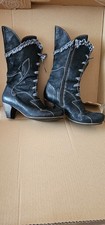 Rovers Lederstiefel, schwarz