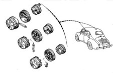 Renault Dauphine 4CV R4 R5 R6 Innenlicht Hussex Preylo, LMP P.K. 3240, Soffitte