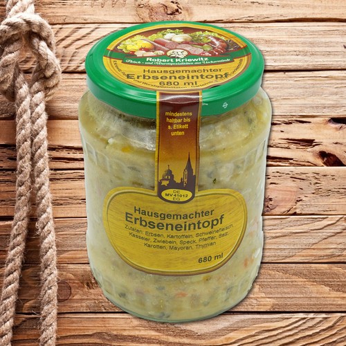 Hausgemachter erbseneintopf - hausgemachter,