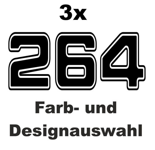 Startnummer motocross - 3x,