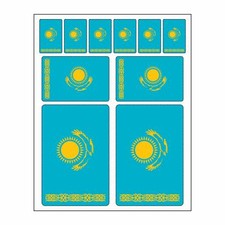 10 Stück Flaggen Aufkleber