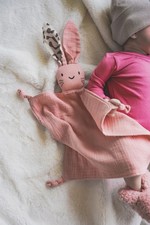 Baby Musselin Schnuffeltuch Hase Schmusetuch Lieblingstier Kuscheltier Geschenk