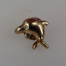 Neugablonz kleine Brosche/Pin Delphin Swarovski Elements (61275)