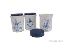 Dekordose 1,0 l 3er Pack Vorratsdose Holländer Sonja PLASTIC Mehl Zucker Salz