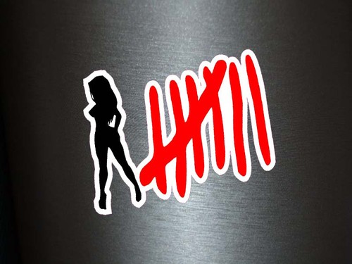 Aufkleber milf strichliste - x,