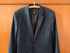 H&M Anzug Sakko Blau Gr. 52 Slim Fit im Wollmix