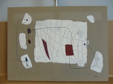 Michael Feicht (geb. 1959): "Strukturierte Flächenkomposition in weiß III"