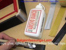 Kleber für Akkordeon Balgstreifen, kaliko leim,Gluten for accordion bellows tape