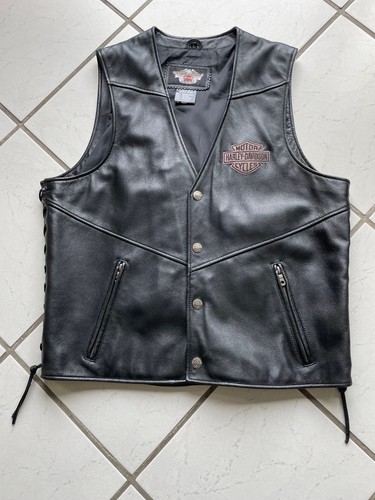 Harley davidson leder weste - harley,