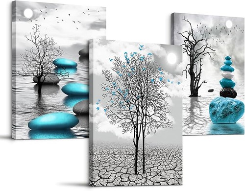 Leinwandbilder 3er set - leinwandbilder, baum