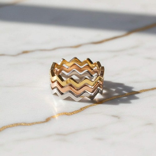Ring set 3er - silber, gold