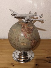 Antikglobus Weltkugel Globus Modell Super Constellation Flugzeug Vintage-Look