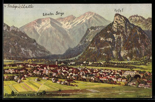 Ansichtskarte oberammergau - ansichtskarte,