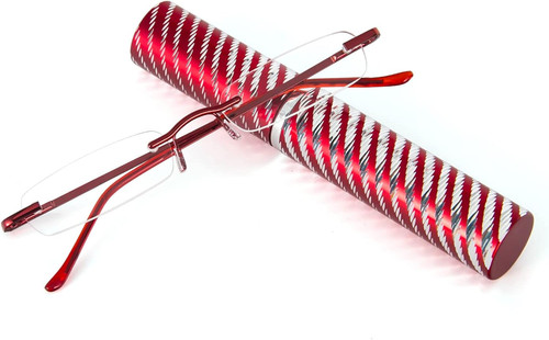 Schlanke rahmenlose lesebrille - schlanke,