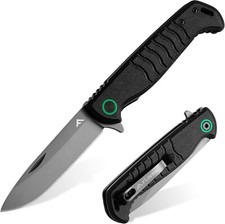 FLISSA Taschenmesser Klappmesser,schnell zu öffnender Einhandmesser EDC-Messer