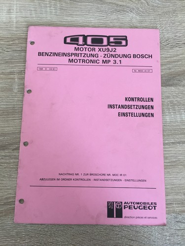 Werkstatthandbuch peugeot 405 - werkstatthandbuch,