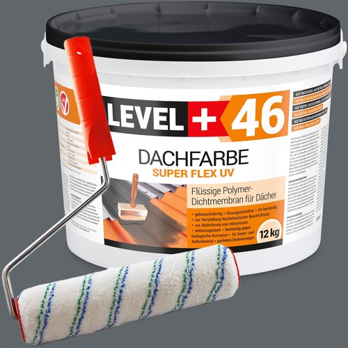 Dachfarbe 12kg steingrau - 12kg,